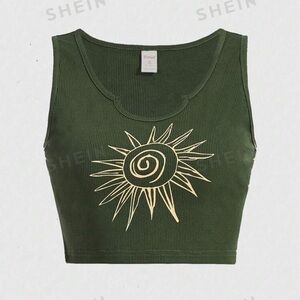 Size Large Shein green crop top